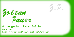 zoltan pauer business card